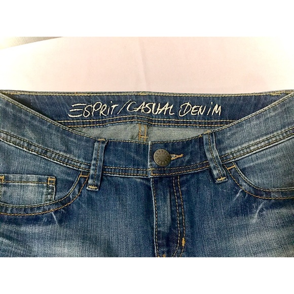 Vintage Esprit Denim Mini Skirt Medium - Picture 4 of 5